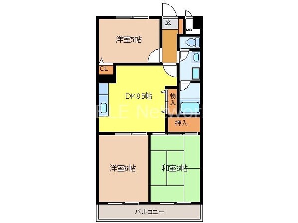 メモリー鳥栖の物件間取画像